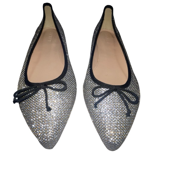 J. Crew Shoes - J. Crew. Sz 8. Gemma Shimmer Ballet Flats. Glittery Sparkling Stunners!!!